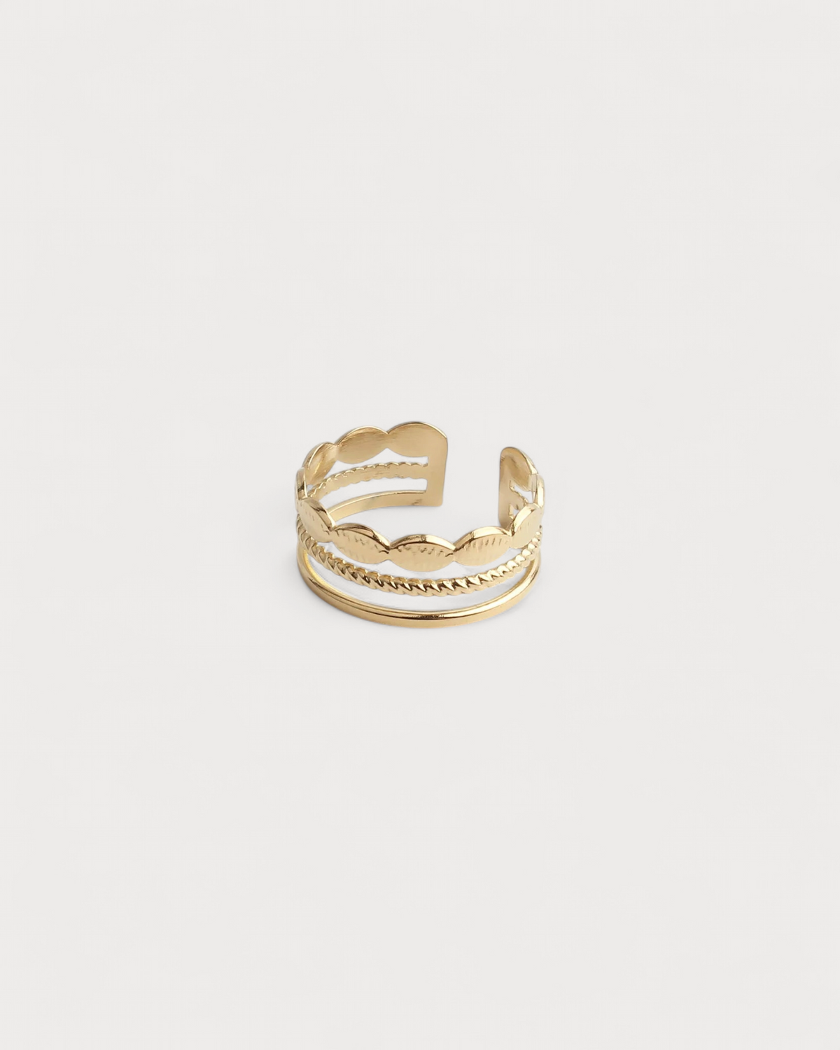Avelie - Ring - Stainless Steel - Adjustable