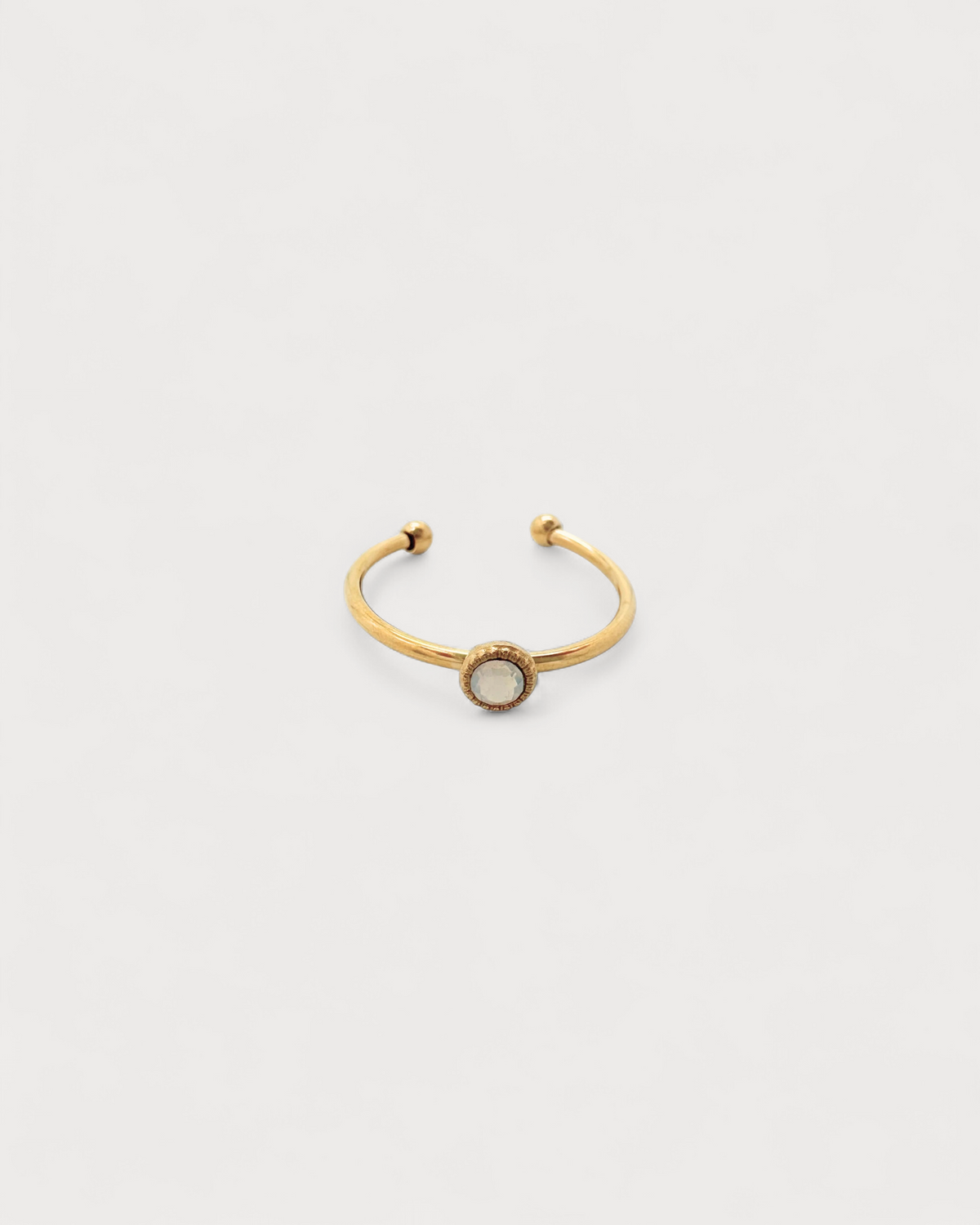 Strass - Ring - Stainless Steel - Adjustable
