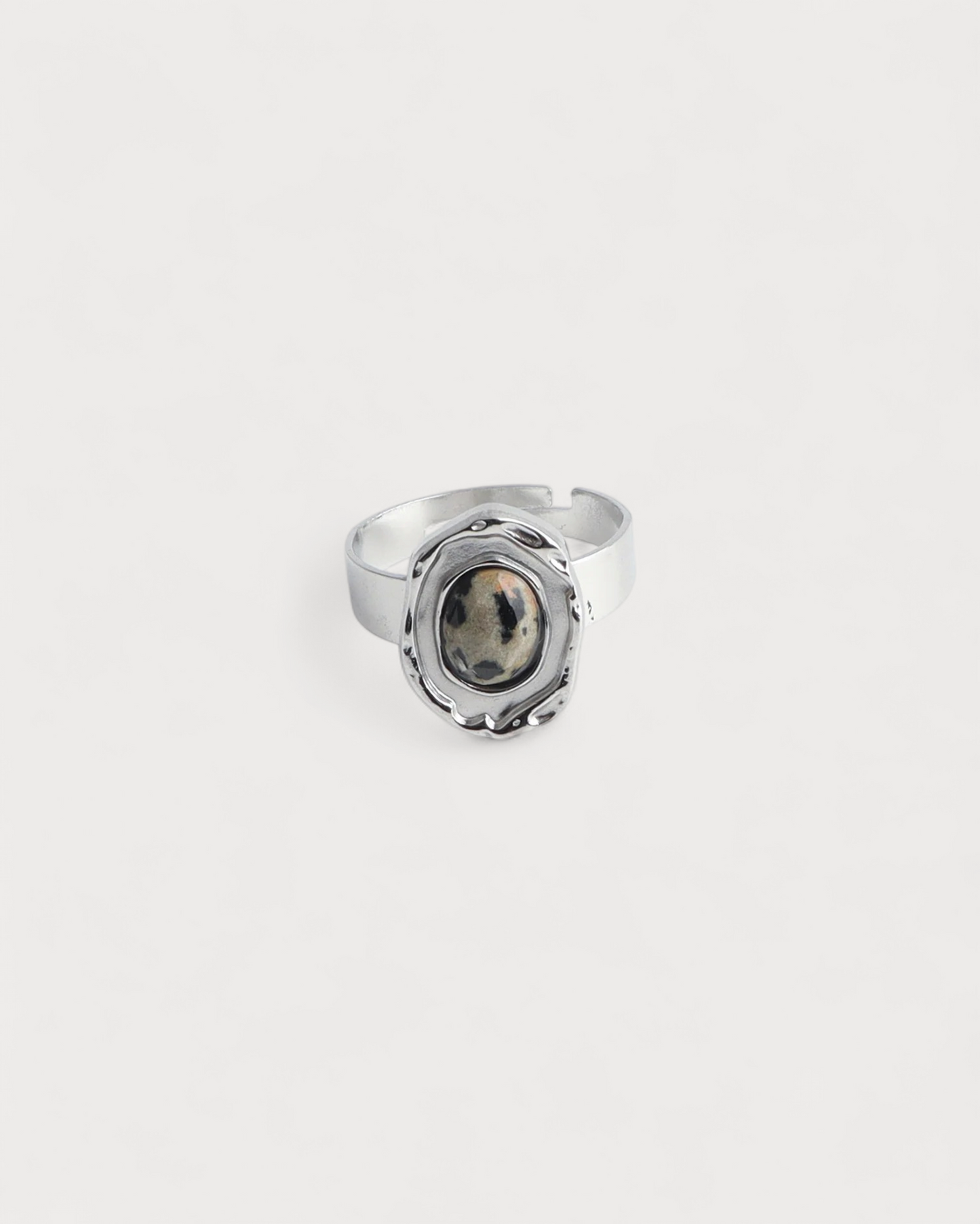 Salomé - Ring - Natural Stone - Stainless Steel - Adjustable