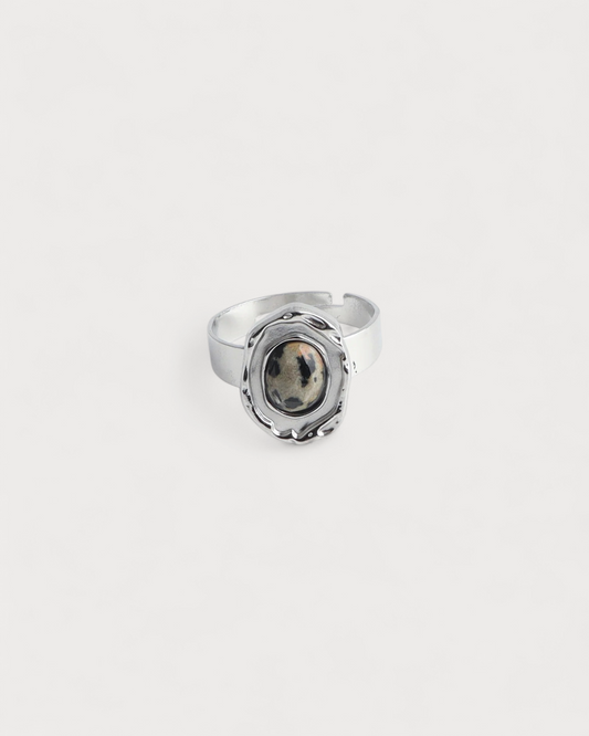 Salomé - Ring - Natural Stone - Stainless Steel - Adjustable