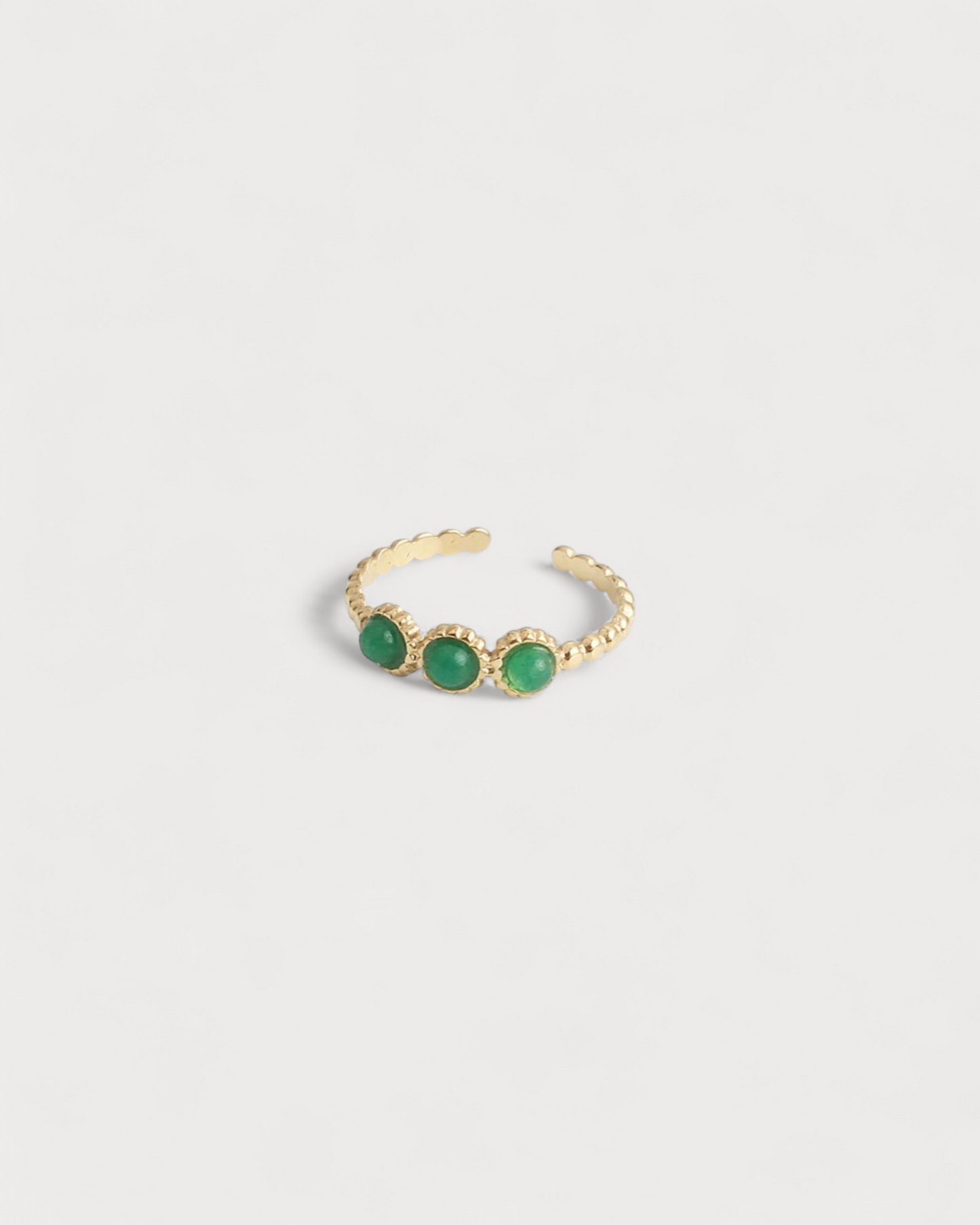 Demi - Ring - Natural Stone - Stainless Steel - Adjustable