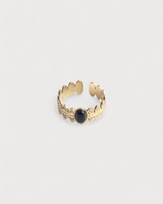 Didi - Ring - Natural Stone - Stainless steel - Adjustable