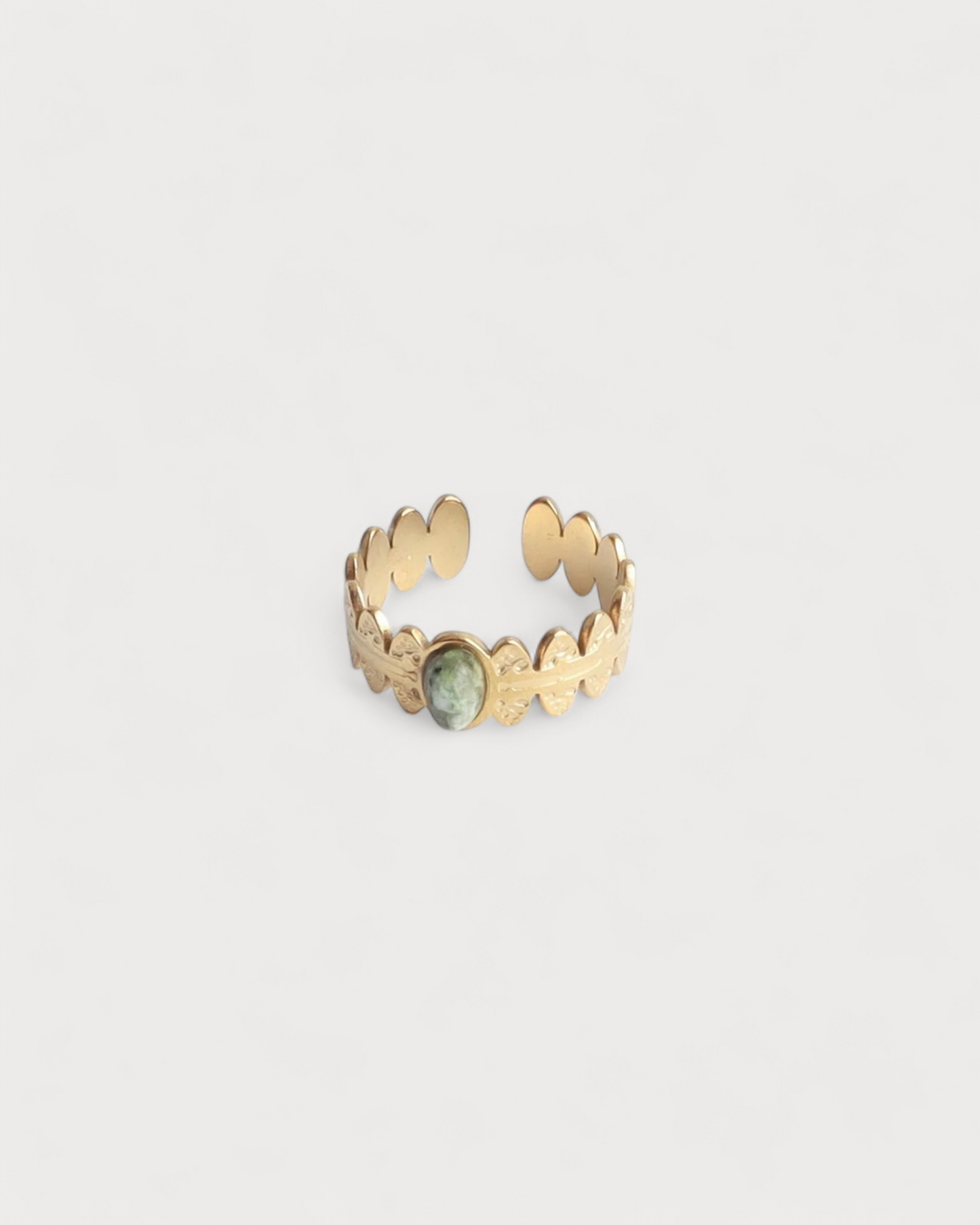 Didi - Ring - Natural Stone - Stainless steel - Adjustable