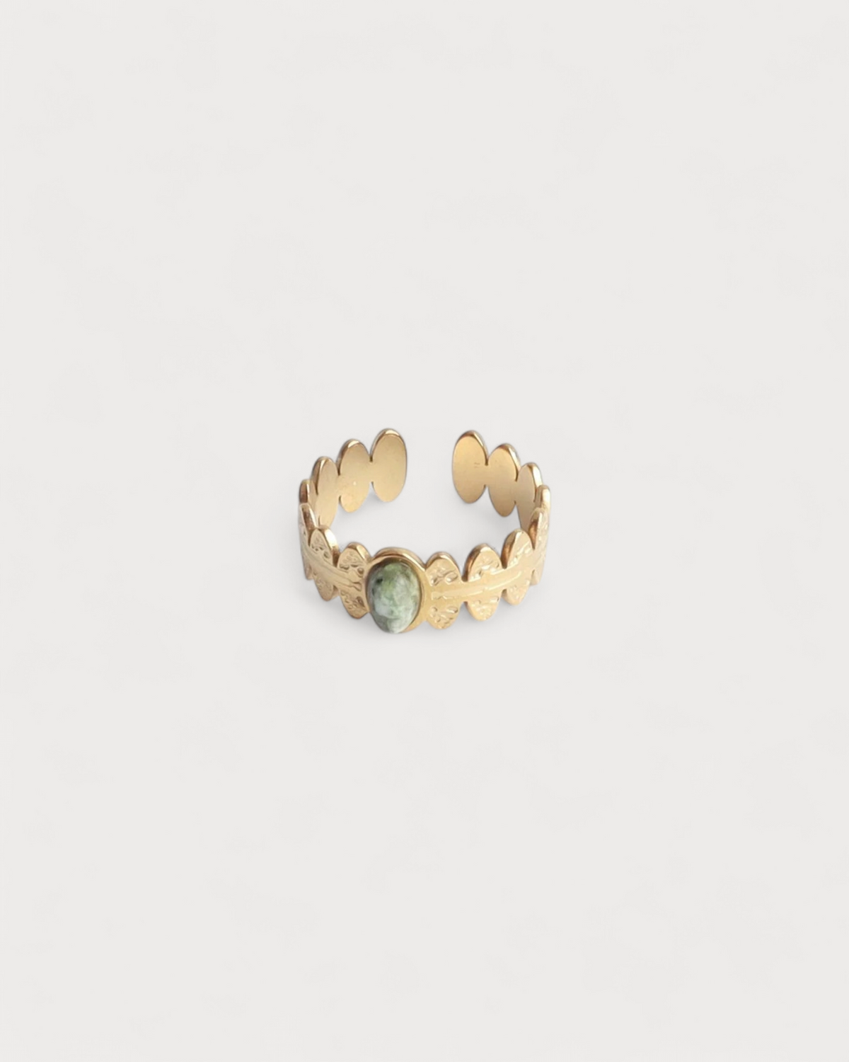 Didi - Ring - Natural Stone - Stainless steel - Adjustable