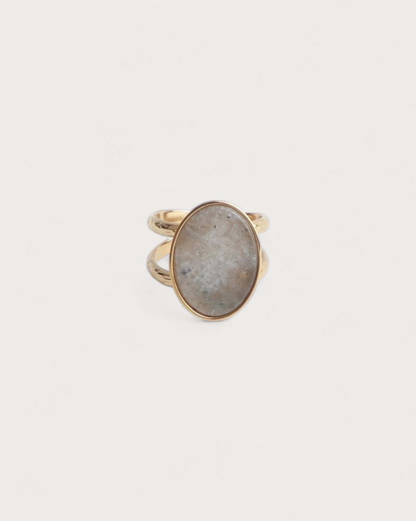 Layla - Ring - Stainless Steel - Adjustable - Natural Stone