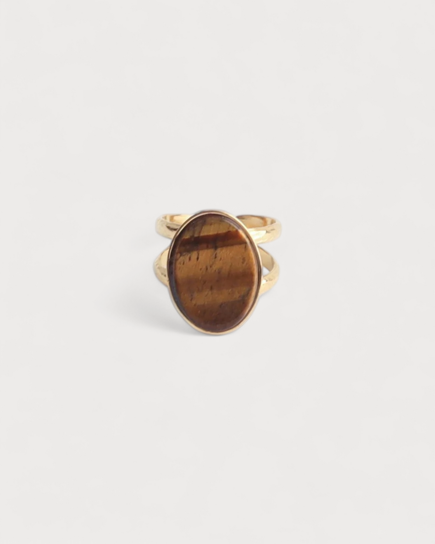 Layla - Ring - Stainless Steel - Adjustable - Natural Stone