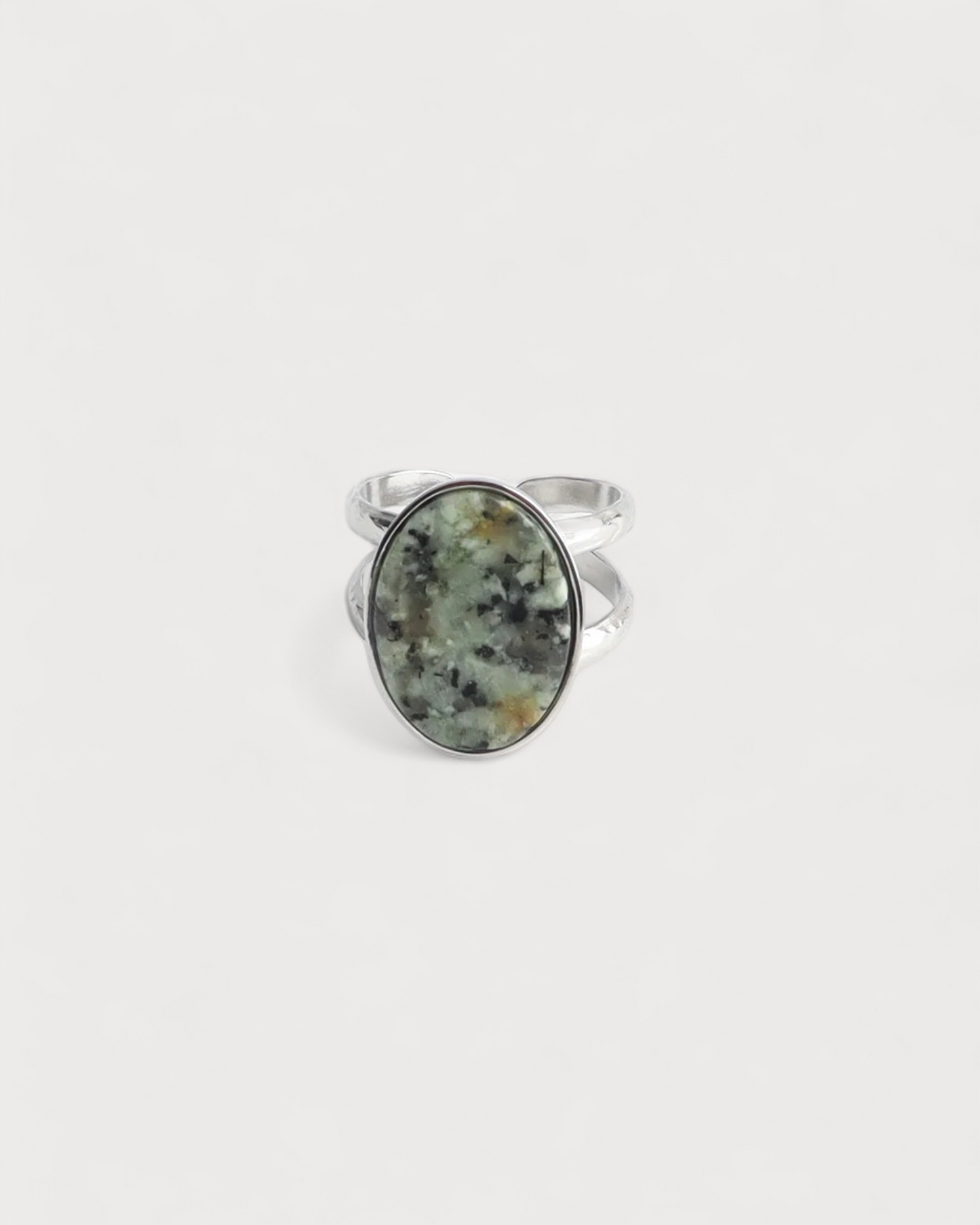 Layla - Ring - Stainless Steel - Adjustable - Natural Stone