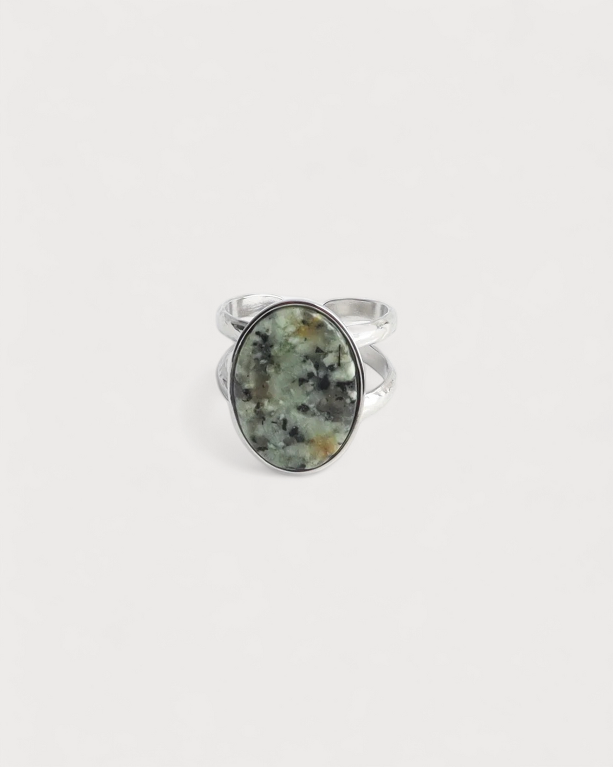 Layla - Ring - Stainless Steel - Adjustable - Natural Stone