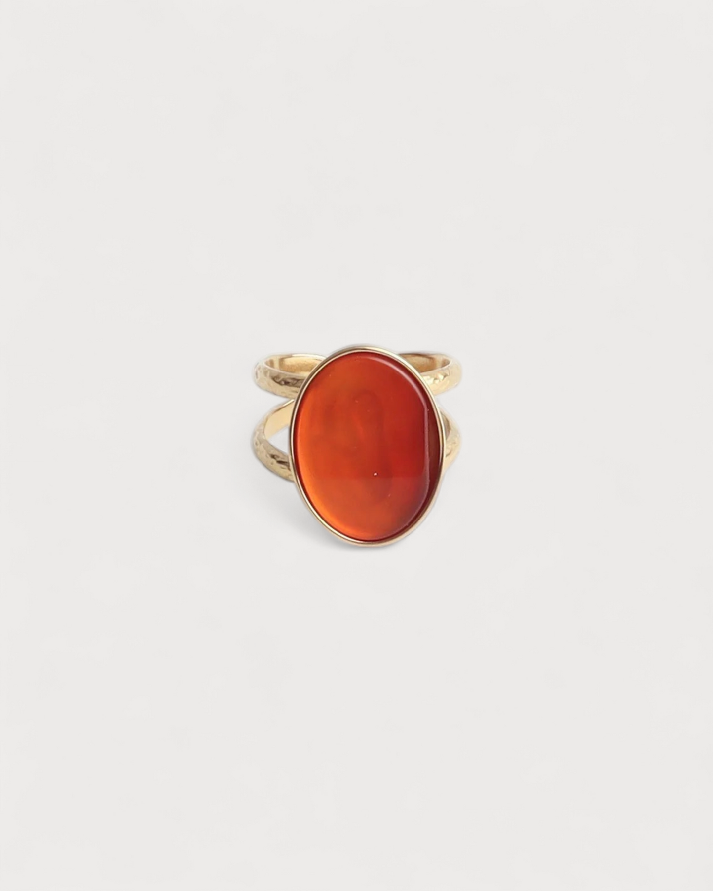 Layla - Ring - Stainless Steel - Adjustable - Natural Stone