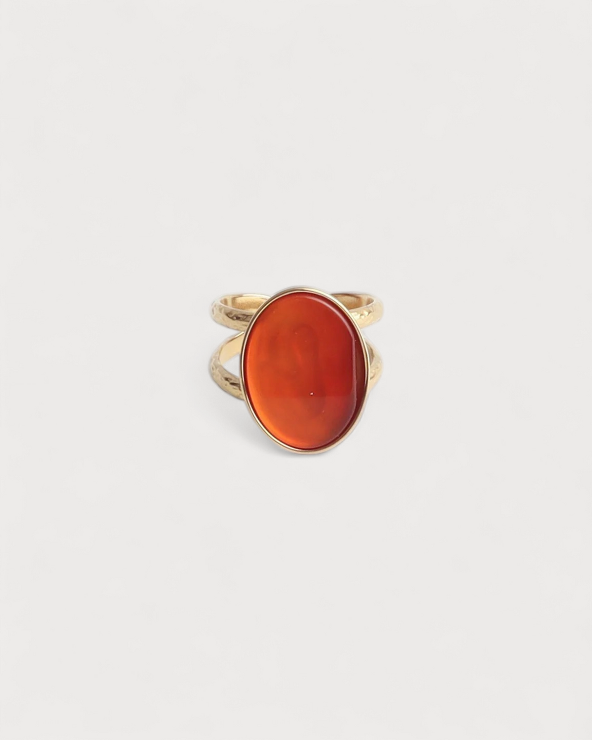 Layla - Ring - Stainless Steel - Adjustable - Natural Stone