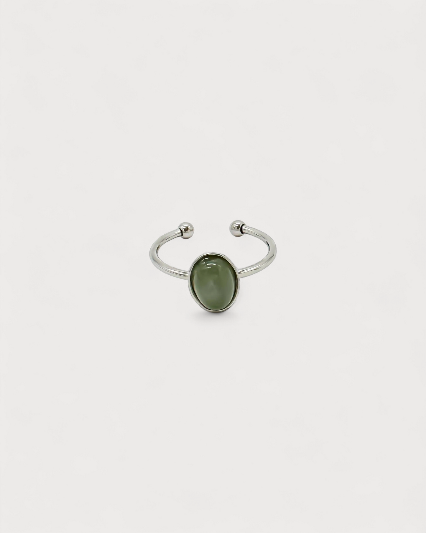 Vive - Ring - Natural Stone - Stainless Steel - Adjustable