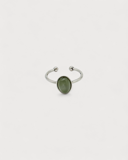Vive - Ring - Natural Stone - Stainless Steel - Adjustable