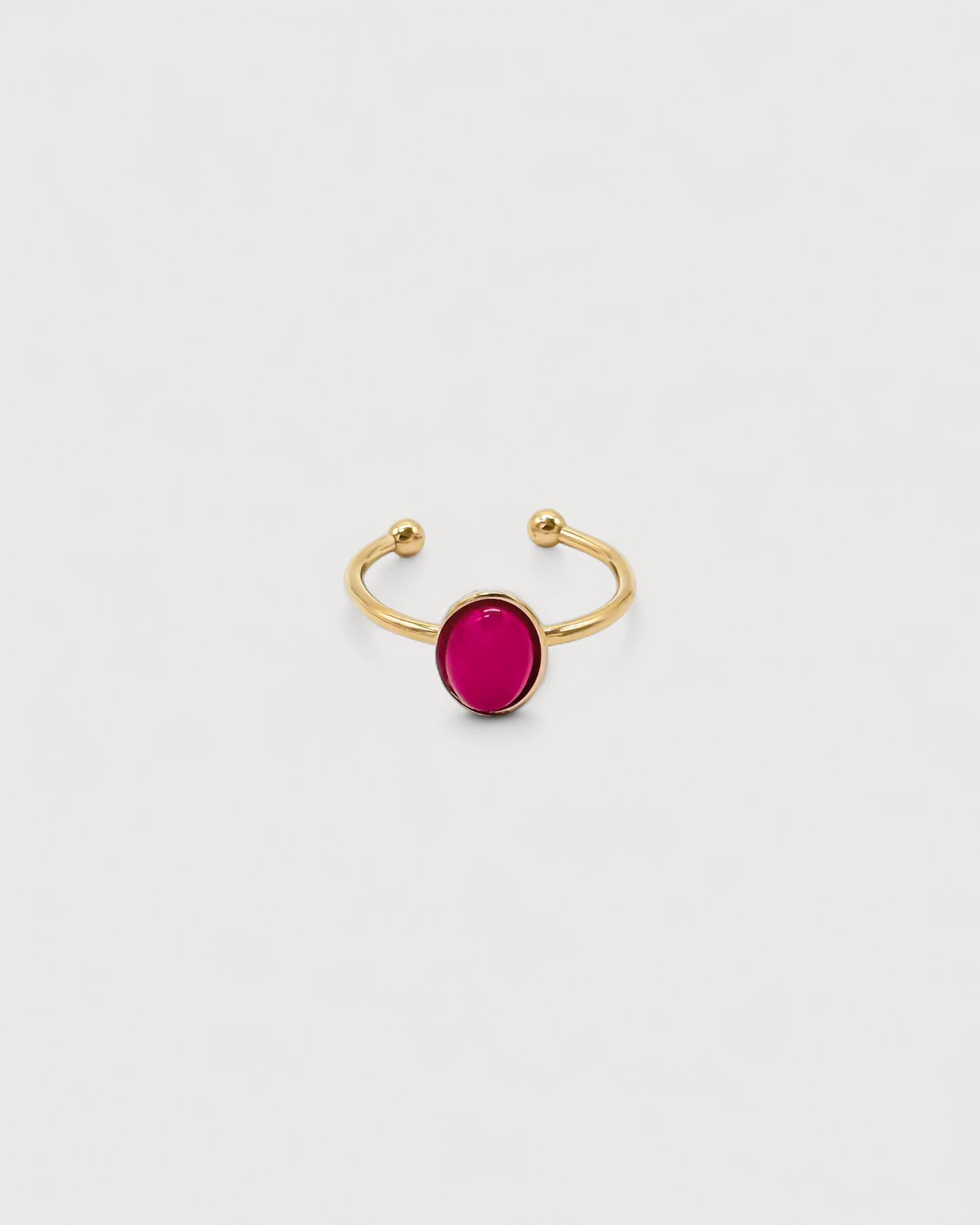Vive - Ring - Natural Stone - Stainless Steel - Adjustable