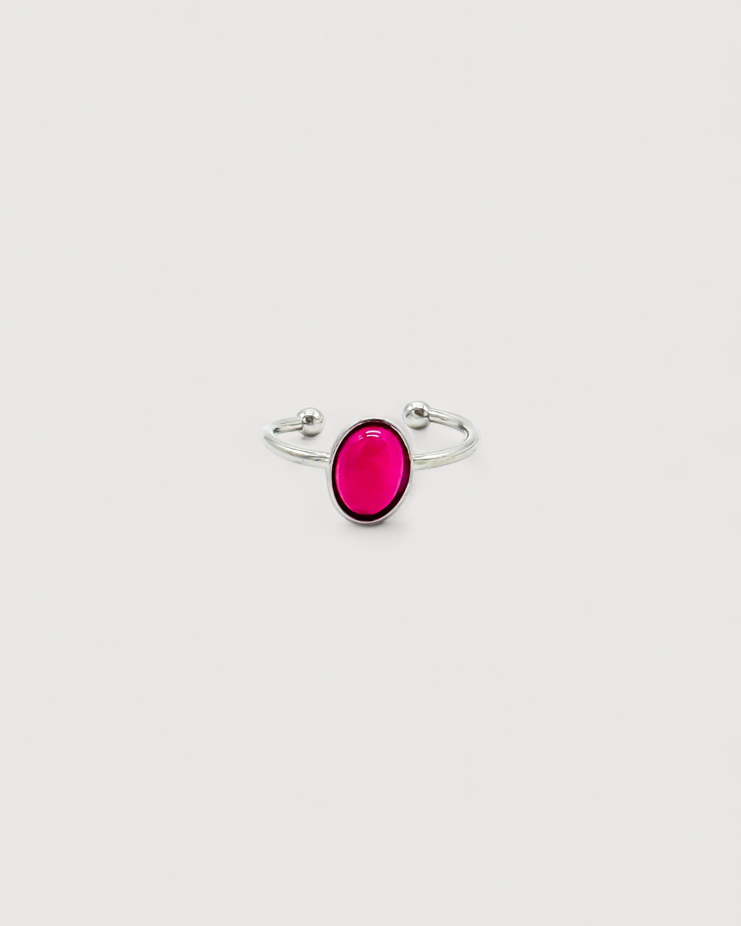 Vive - Ring - Natural Stone - Stainless Steel - Adjustable
