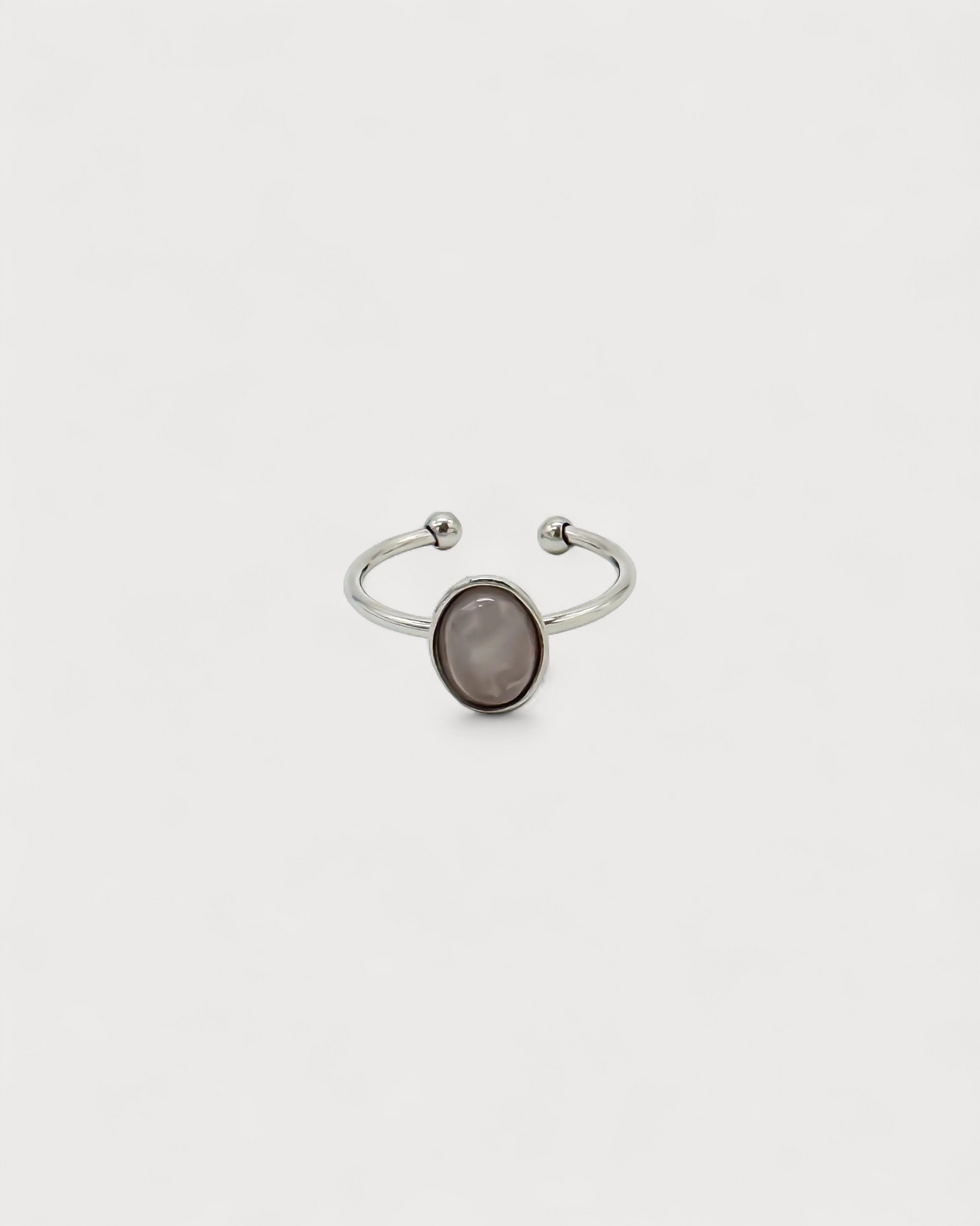 Vive - Ring - Natural Stone - Stainless Steel - Adjustable
