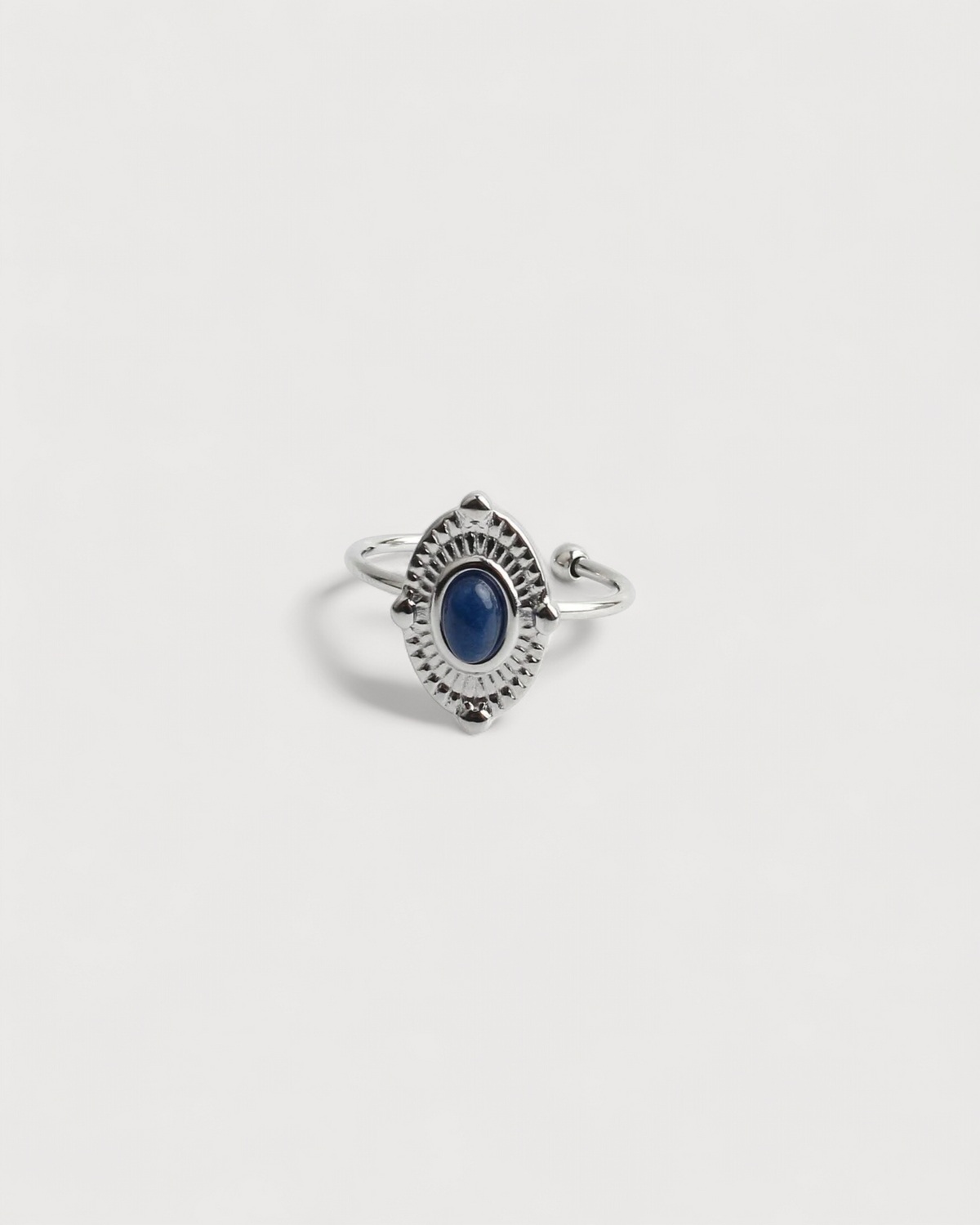 Livia - Ring - Natural Stone - Stainless Steel - Adjustable