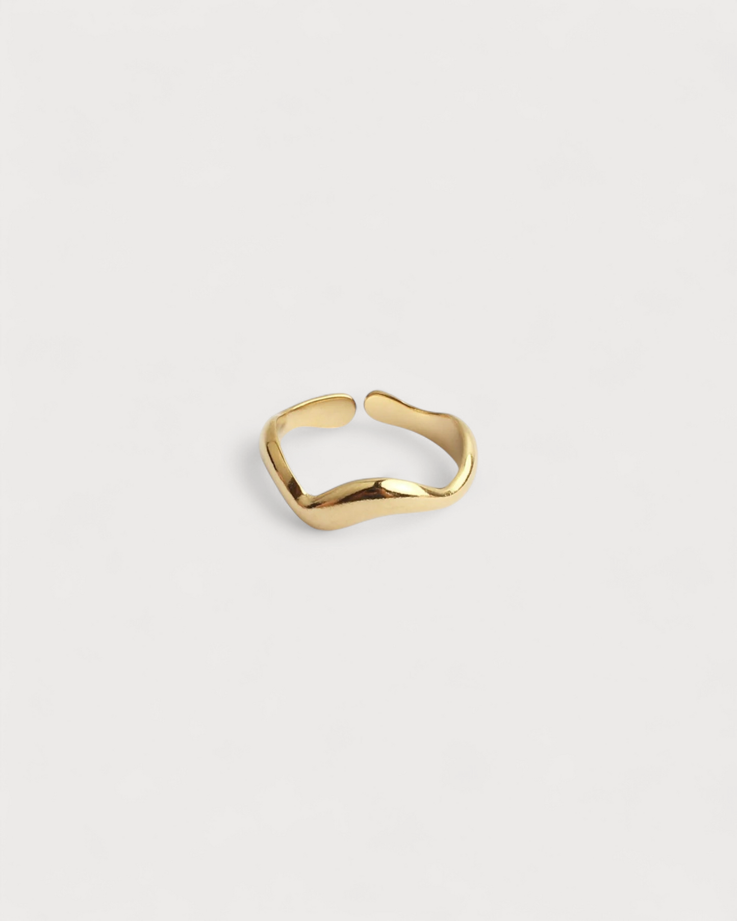 Waves - Ring - Stainless Steel - Adjustable