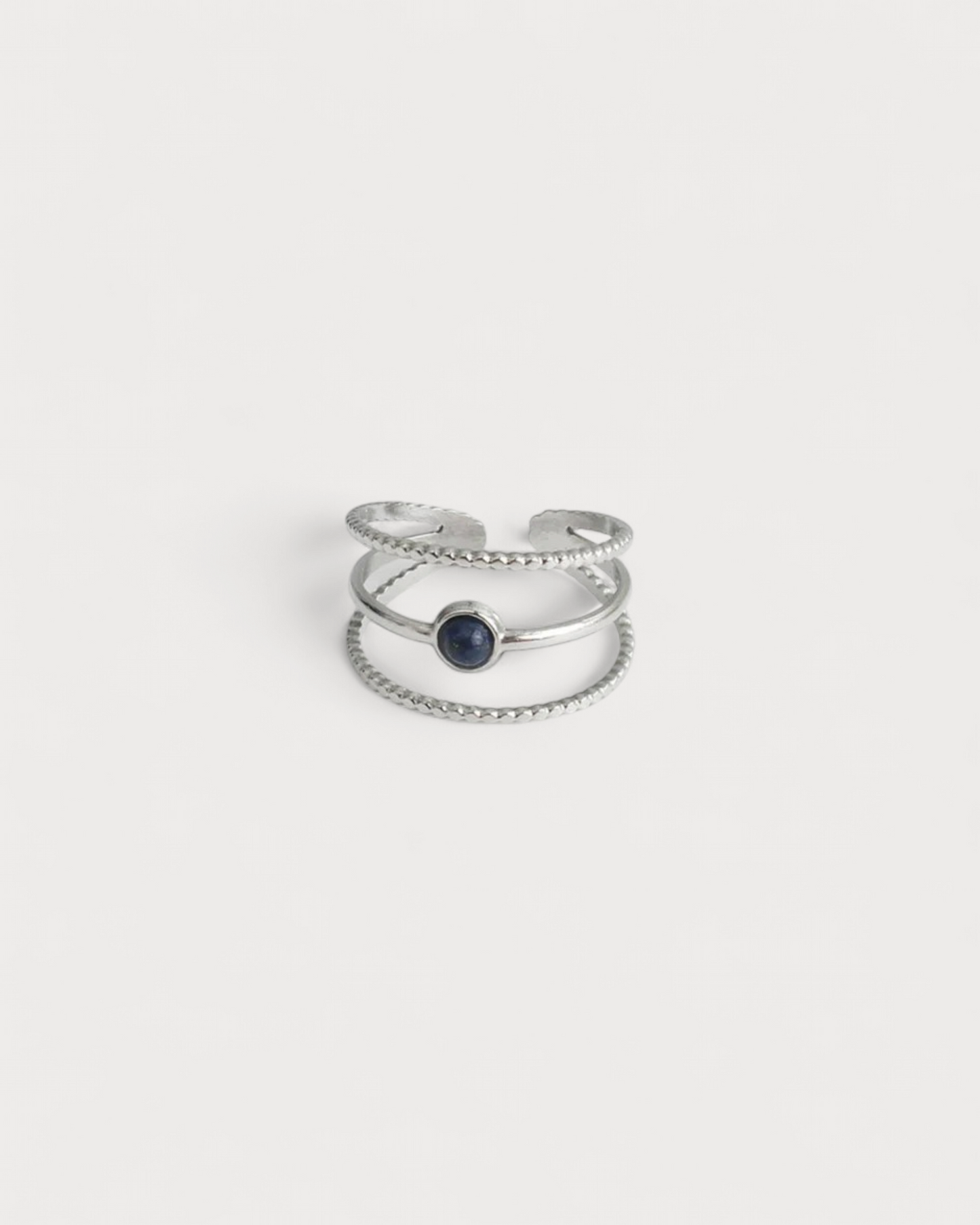 Aarya - Ring - Natural Stone - Stainless Steel - Adjustable
