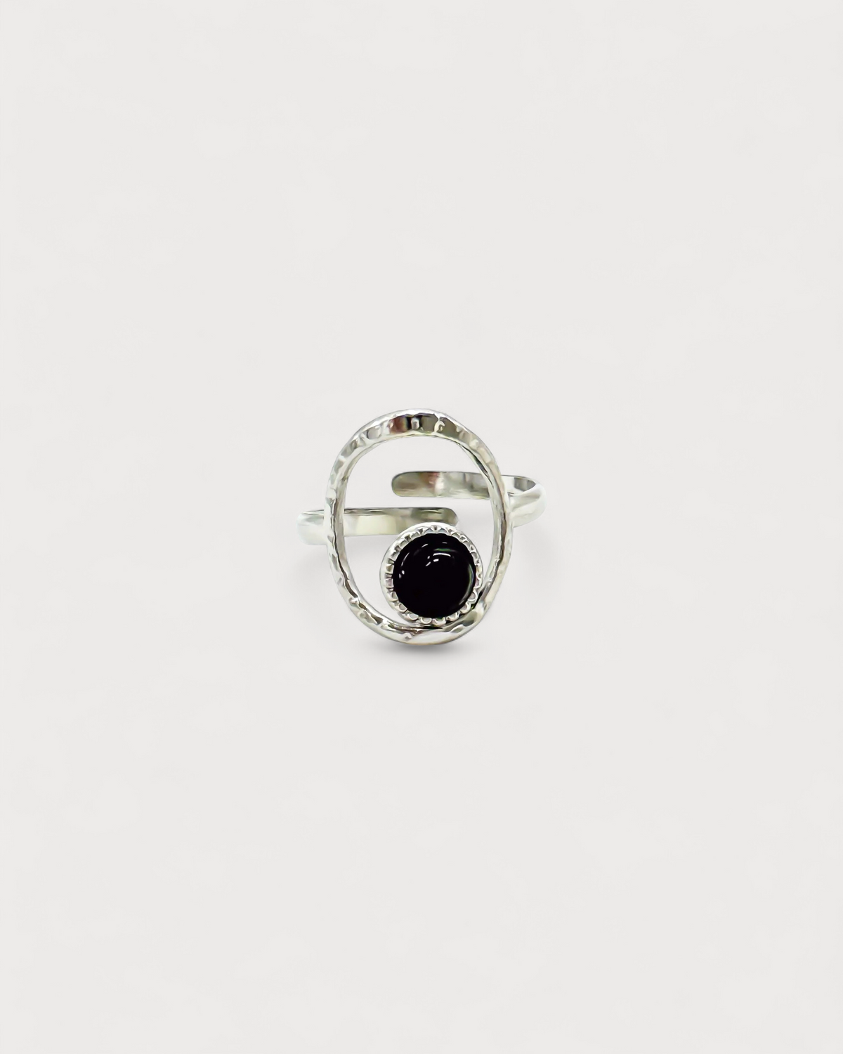 Lucia - Ring - Natural Stone - Stainless Steel - Adjustable