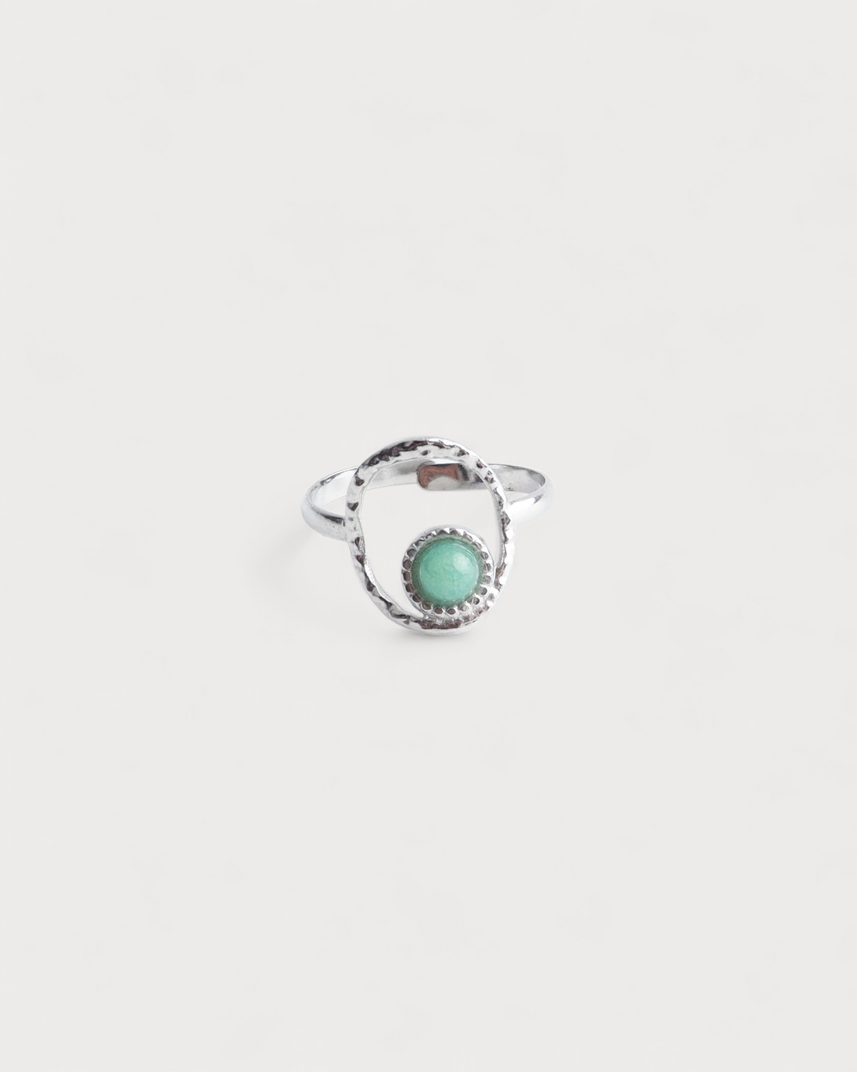 Lucia - Ring - Natural Stone - Stainless Steel - Adjustable