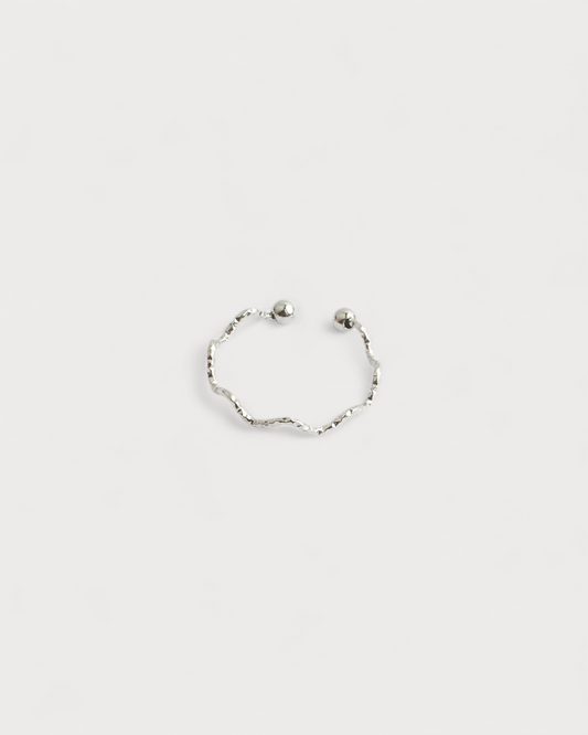 Thin Wave - Ring - Stainless Steel - Adjustable