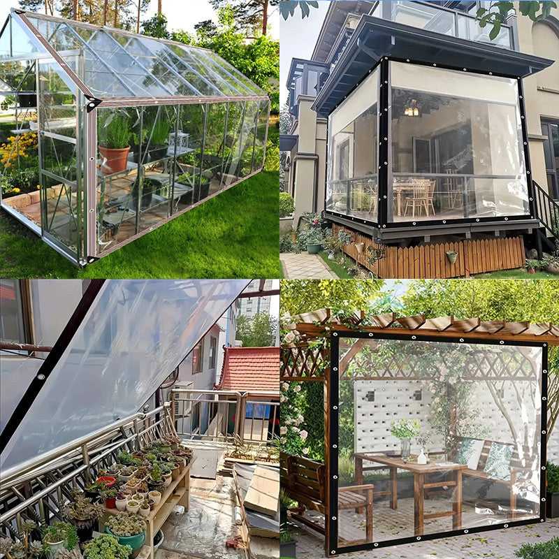 2026 Summer Hot Sale 49% OFF- Clear Waterproof PVC Tarp – Heavy-Duty All-Weather Protection Cover🌧️