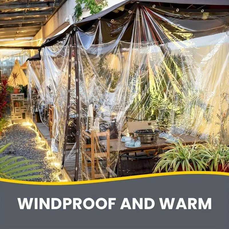 2026 Summer Hot Sale 49% OFF- Clear Waterproof PVC Tarp – Heavy-Duty All-Weather Protection Cover🌧️